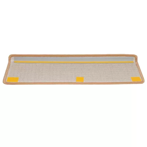 10 db lépcsőszőnyeg 65 x 21 x 4 cm bézs téglalap alakú széllel