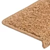10 db lépcsőszőnyeg 65 x 21 x 4 cm bézs téglalap alakú széllel