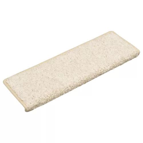 10 db fehér lépcsőszőnyeg, téglalap alakú széllel, 65 x 21 x 4 cm