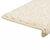 10 db fehér lépcsőszőnyeg, téglalap alakú széllel, 65 x 21 x 4 cm