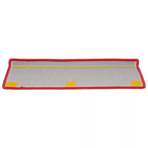 10 db piros, téglalap alakú szélű lépcsőszőnyeg 65 x 21 x 4 cm