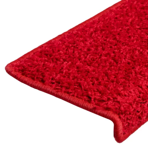 10 db piros, téglalap alakú szélű lépcsőszőnyeg 65 x 21 x 4 cm