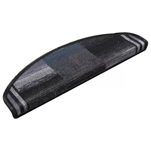 5 db fekete és szürke öntapadó lépcsőszőnyeg 65x21x4 cm