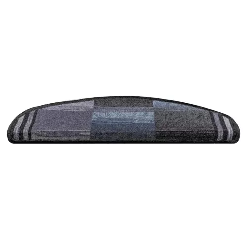 10 db fekete és szürke öntapadó lépcsőszőnyeg 65x21x4 cm