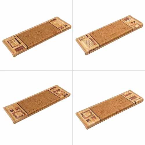 10 db bézs öntapadó lépcsőszőnyeg 65x21x4 cm