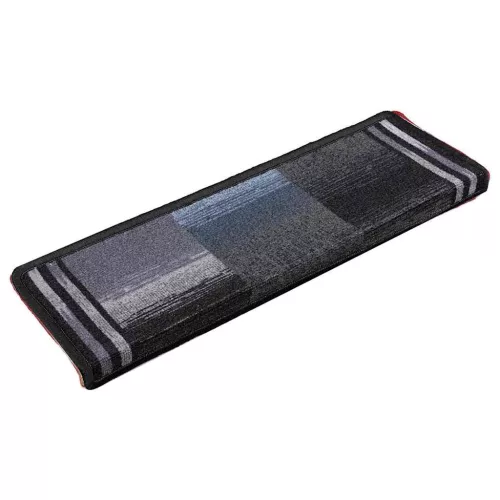 5 db fekete és szürke öntapadó lépcsőszőnyeg 65x21x4 cm