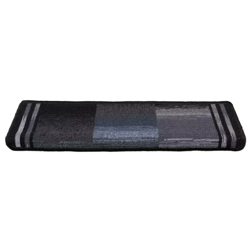 10 db fekete és szürke öntapadó lépcsőszőnyeg 65x21x4 cm