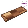 10 db barna öntapadó lépcsőszőnyeg 65x21x4 cm