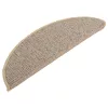 15 db barna félkör alakú lépcsőszőnyeg 56 x 17 x 3 cm