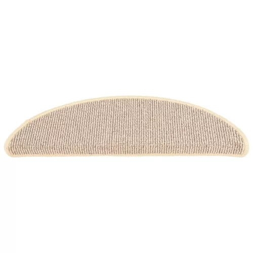 15 db fehér és barna félkör alakú lépcsőszőnyeg 56 x 17 x 3 cm
