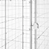 Kültéri horganyozott acél kutyakennel tetővel 110x220x180 cm