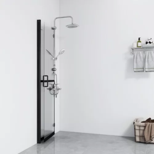 átlátszó ESG üveg összecsukható zuhanyfal 120 x 190 cm