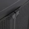 Fekete PP rattan kerti tárolószekrény 65 x 45 x 88 cm