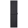 Fekete PP rattan kerti tárolószekrény 65 x 45 x 172 cm