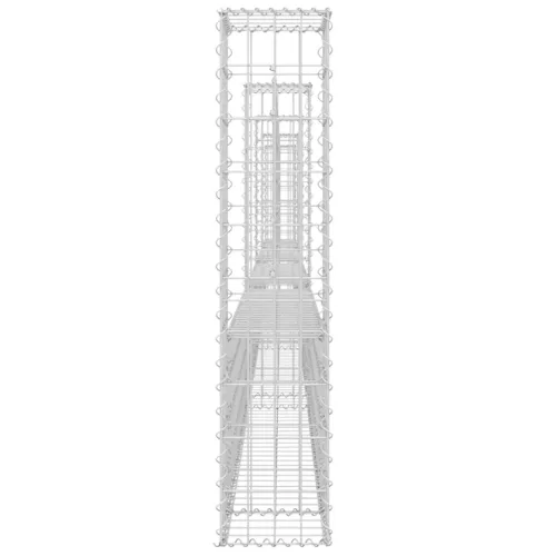 U-alakú vas gabionkosár 5 oszloppal 500 x 20 x 100 cm