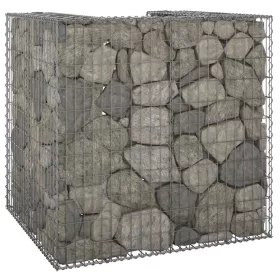   Horganyzott acél gabionfal szemeteskukához 110 x 100 x 110 cm