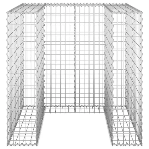 Horganyzott acél gabionfal szemeteskukához 110 x 100 x 110 cm