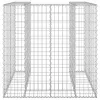 Horganyzott acél gabionfal szemeteskukához 110 x 100 x 110 cm