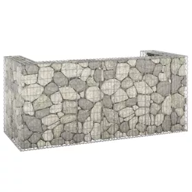   Horganyzott acél gabionfal szemeteskukákhoz 254 x 100 x 110 cm