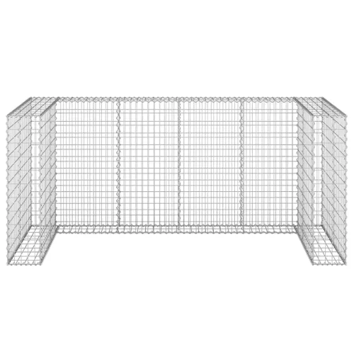 Horganyzott acél gabionfal szemeteskukákhoz 254 x 100 x 110 cm
