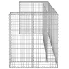 Horganyzott acél gabionfal szemeteskukákhoz 254 x 100 x 110 cm