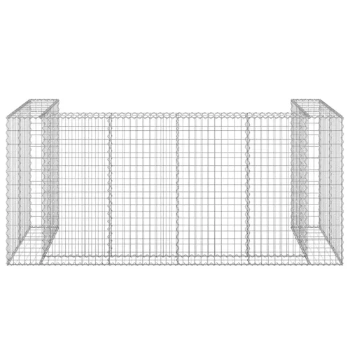 Horganyzott acél gabionfal szemeteskukákhoz 254 x 100 x 110 cm