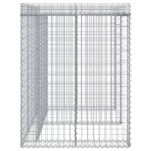 Horganyzott vas gabionkosár szemeteskukához 192 x 91 x 120 cm