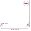 Fekete takaróponyva 650 g/m² 3 x 4 m