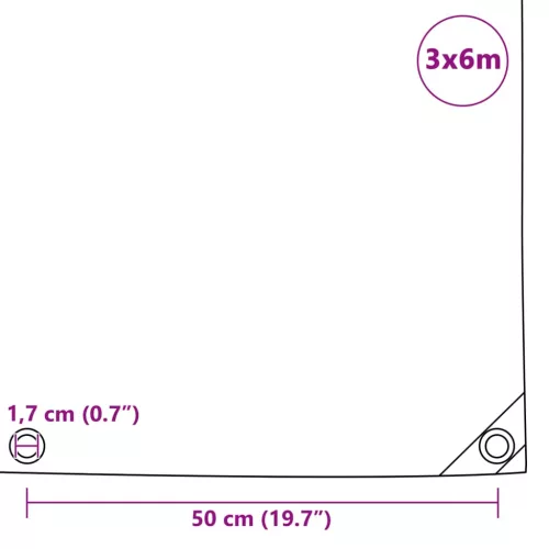 Takaróponyva 650 g/m² 3 x 6 m