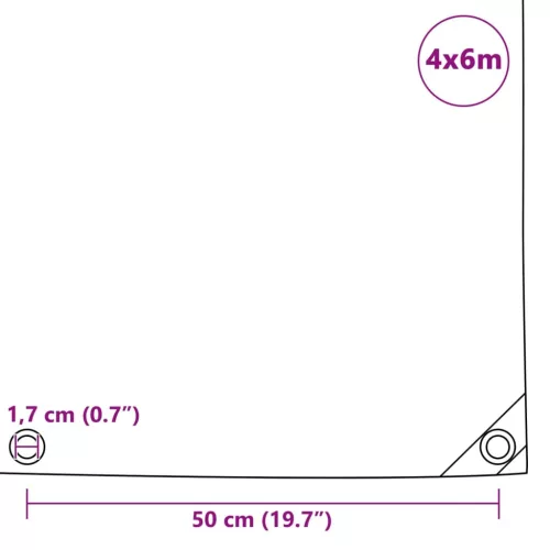 Takaróponyva 650 g/m² 4 x 6 m
