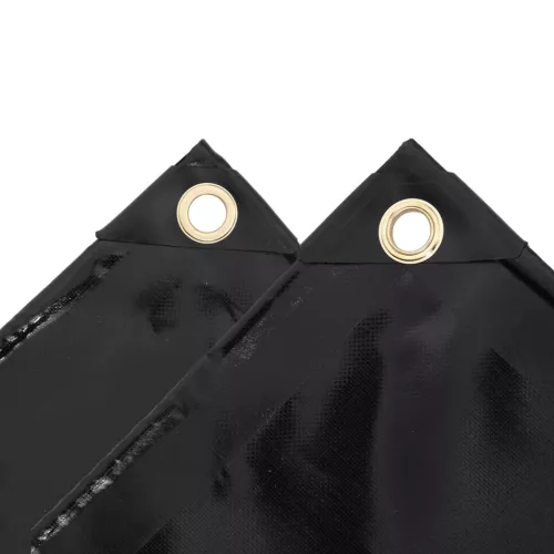 Fekete takaróponyva 650 g/m² 1,5 x 6 m