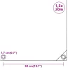 Takaróponyva 650 g/m² 1,5 x 20 m