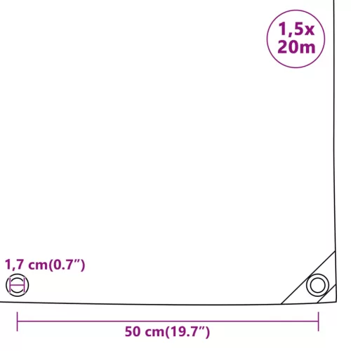Takaróponyva 650 g/m² 1,5 x 20 m