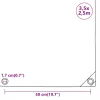 Fekete takaróponyva 650 g/m² 3,5 x 2,5 m