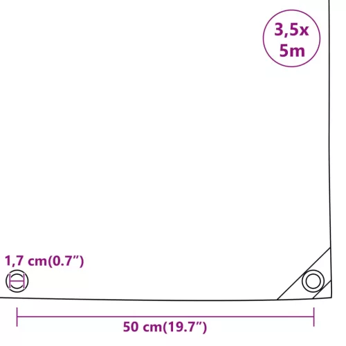 Takaróponyva 650 g/m² 3,5 x 5 m