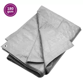 Szürke HDPE takaróponyva 180 g/m² 6 x 8 m