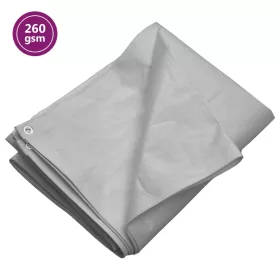 Szürke HDPE takaróponyva 260 g/m² 8 x 10 m