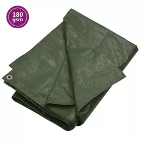 Zöld HDPE takaróponyva 180 g/m² 6 x 12 m