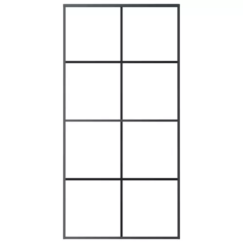 Fekete ESG üveg és alumínium tolóajtó 102,5 x 205 cm