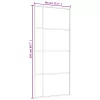Fekete ESG üveg és alumínium tolóajtó 90 x 205 cm