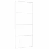 Fehér ESG üveg és alumínium tolóajtó 90x205 cm