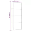 Fehér ESG üveg és alumínium tolóajtó 90x205 cm