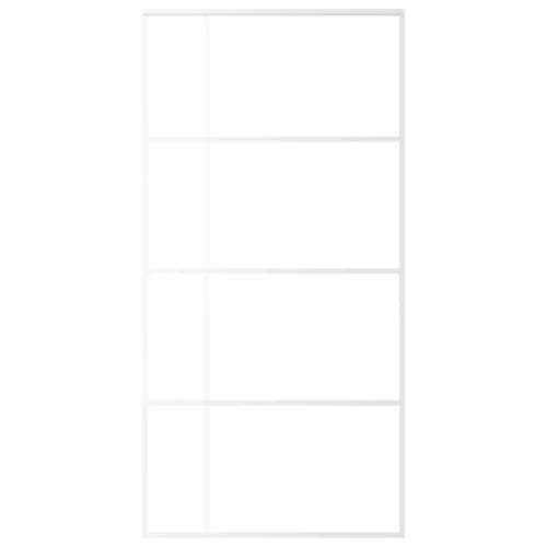 Fehér ESG üveg és alumínium tolóajtó 102,5x205 cm