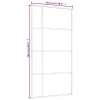 Fehér ESG üveg és alumínium tolóajtó 102,5x205 cm