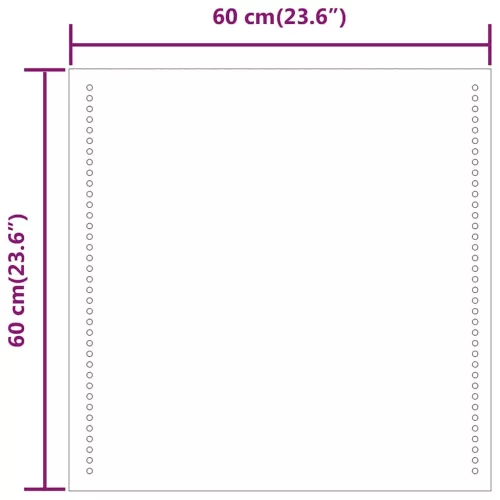 LED-es fürdőszobatükör 60x60 cm
