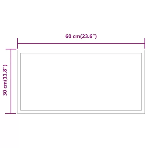 LED-es fürdőszobatükör 60x30 cm
