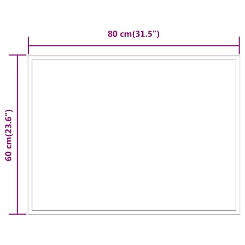 LED-es fürdőszobatükör 80x60 cm