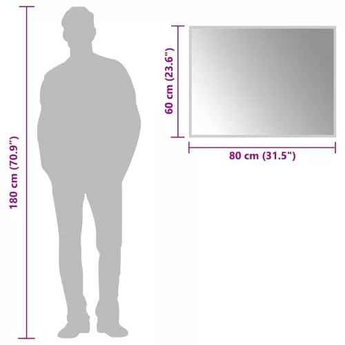 LED-es fürdőszobatükör 80x60 cm