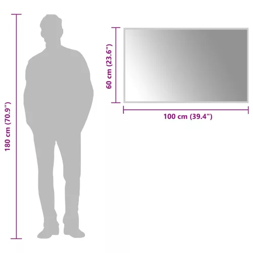LED-es fürdőszobatükör 100x60 cm