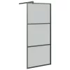 Fekete sötét ESG üveg zuhanyfal 80 x 195 cm